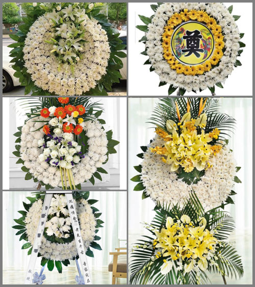 山东济宁鱼台县罗屯镇郭河村花圈速递
